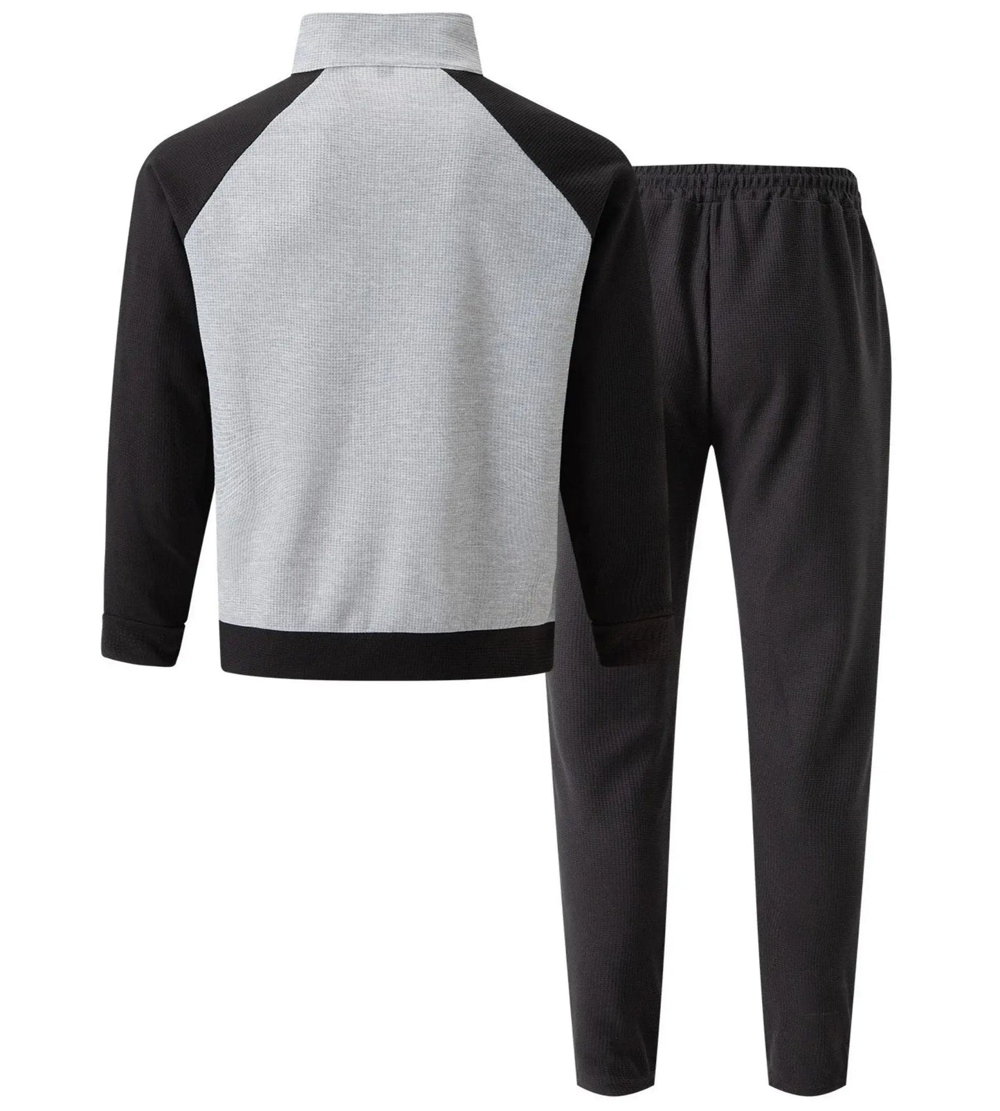 “Completo Uomo Casual Primavera/Autunno – Giacca con Zip e Colletto a Rever + Pantaloni 9/10 Elastico in Vita” All You Need