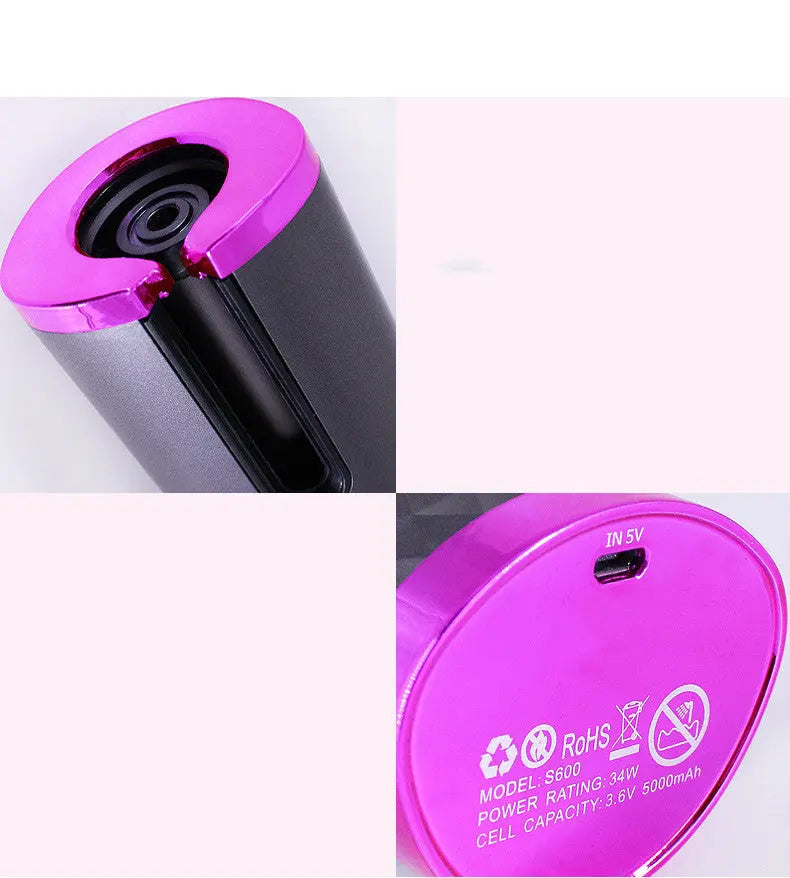 Rechargeable Automatic Hair Curler Women Portable Hair Curling Iron LCD Display Ceramic Curly Rotating Curling Wave Styer All You Need
