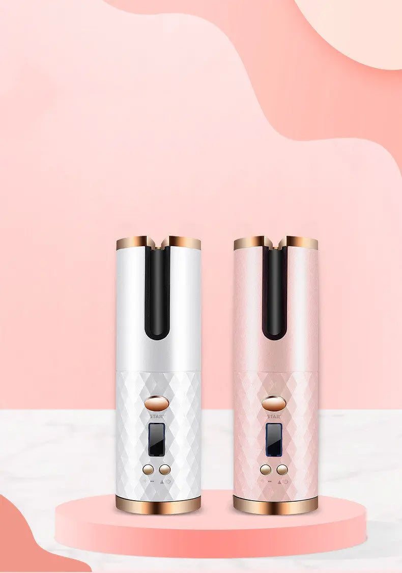 Rechargeable Automatic Hair Curler Women Portable Hair Curling Iron LCD Display Ceramic Curly Rotating Curling Wave Styer All You Need