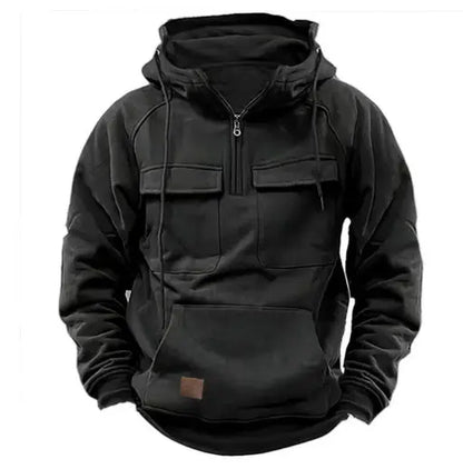 Men’s Zip-Up Sweatshirt – Everyday Hoodie with Drawstring & Kangaroo Pocket - All You Need