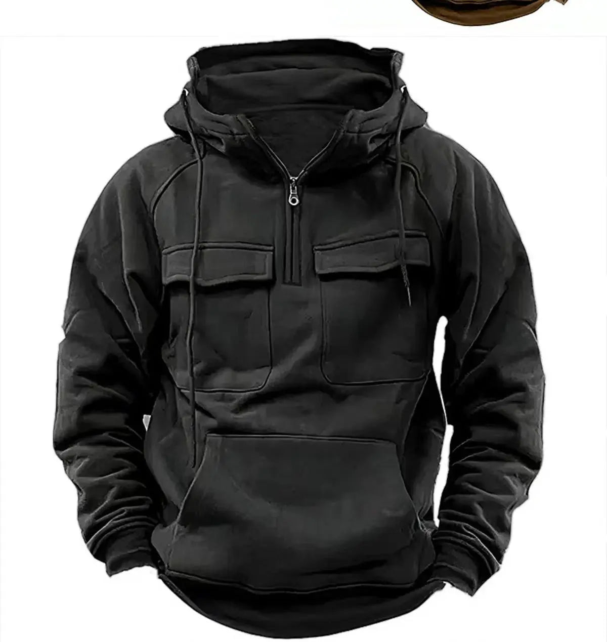 Men’s Zip-Up Sweatshirt – Everyday Hoodie with Drawstring & Kangaroo Pocket - All You Need