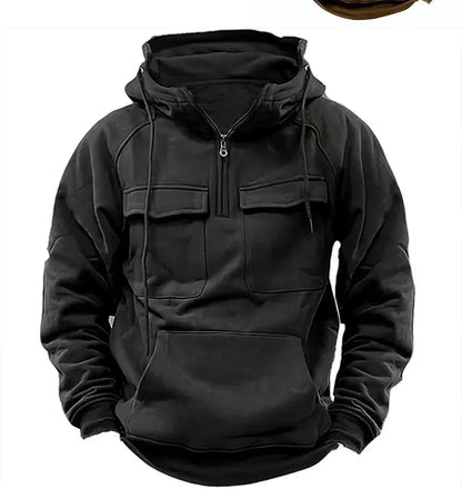 Men’s Zip-Up Sweatshirt – Everyday Hoodie with Drawstring & Kangaroo Pocket - All You Need