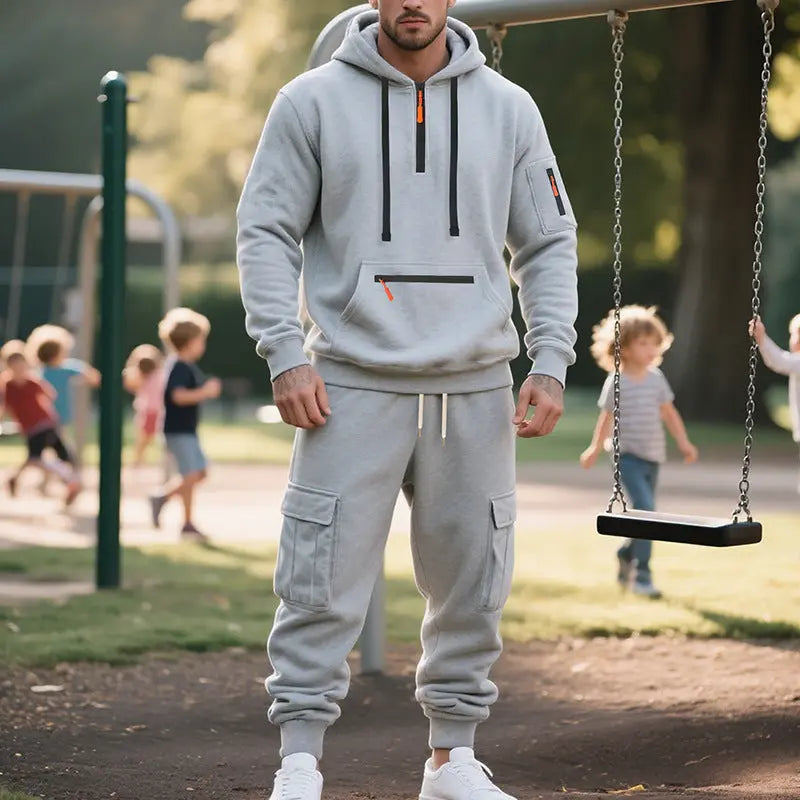 Set Uomo Sport & Leisure – Felpa con Cappuccio + Jogger Comodi All You Need