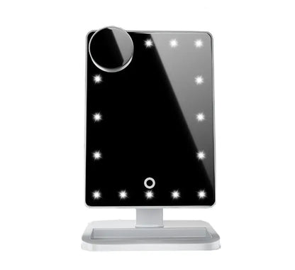 Touch Screen Makeup Mirror With 20 LED Light Bluetooth Music Speaker 10X Magnifying Mirrors Lights All You Need