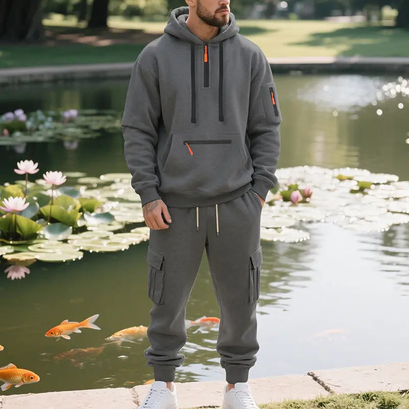 Set Uomo Sport & Leisure – Felpa con Cappuccio + Jogger Comodi All You Need