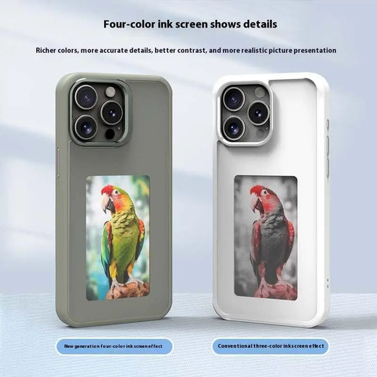 New DIY E-ink Screen NFC Color Projection Screen Four Colors Phone Case - All You Need