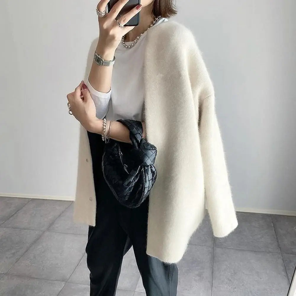 Women’s Knitted Cardigan – Casual Single-Breasted Outerwear for Spring/Autumn - All You Need