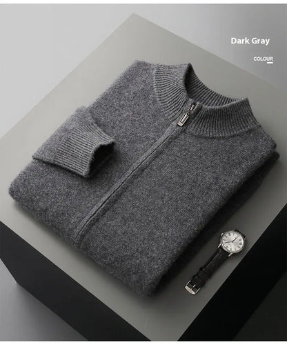 Men’s Fashion Wool Cardigan – Thick Double-Strand Sweater - All You Need