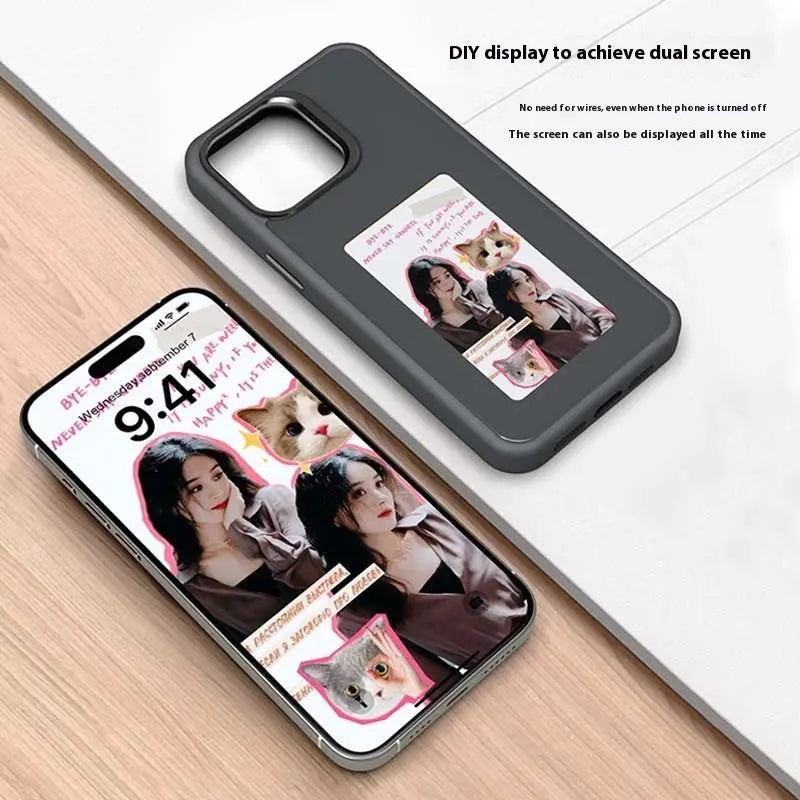New DIY E-ink Screen NFC Color Projection Screen Four Colors Phone Case - All You Need