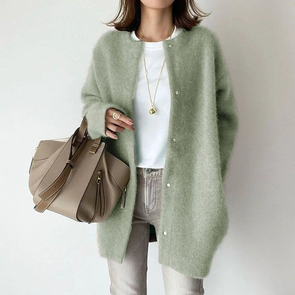 Women’s Knitted Cardigan – Casual Single-Breasted Outerwear for Spring/Autumn - All You Need