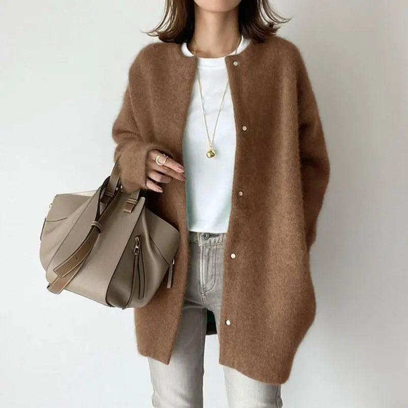 Women’s Knitted Cardigan – Casual Single-Breasted Outerwear for Spring/Autumn - All You Need