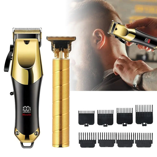 ✨ TZ810 – Kit Tagliacapelli & Rasoio Elettrico (Oro, Set 2 Pezzi) All You Need
