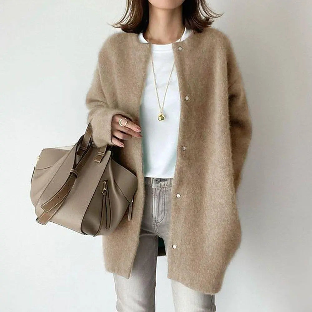 Women’s Knitted Cardigan – Casual Single-Breasted Outerwear for Spring/Autumn - All You Need