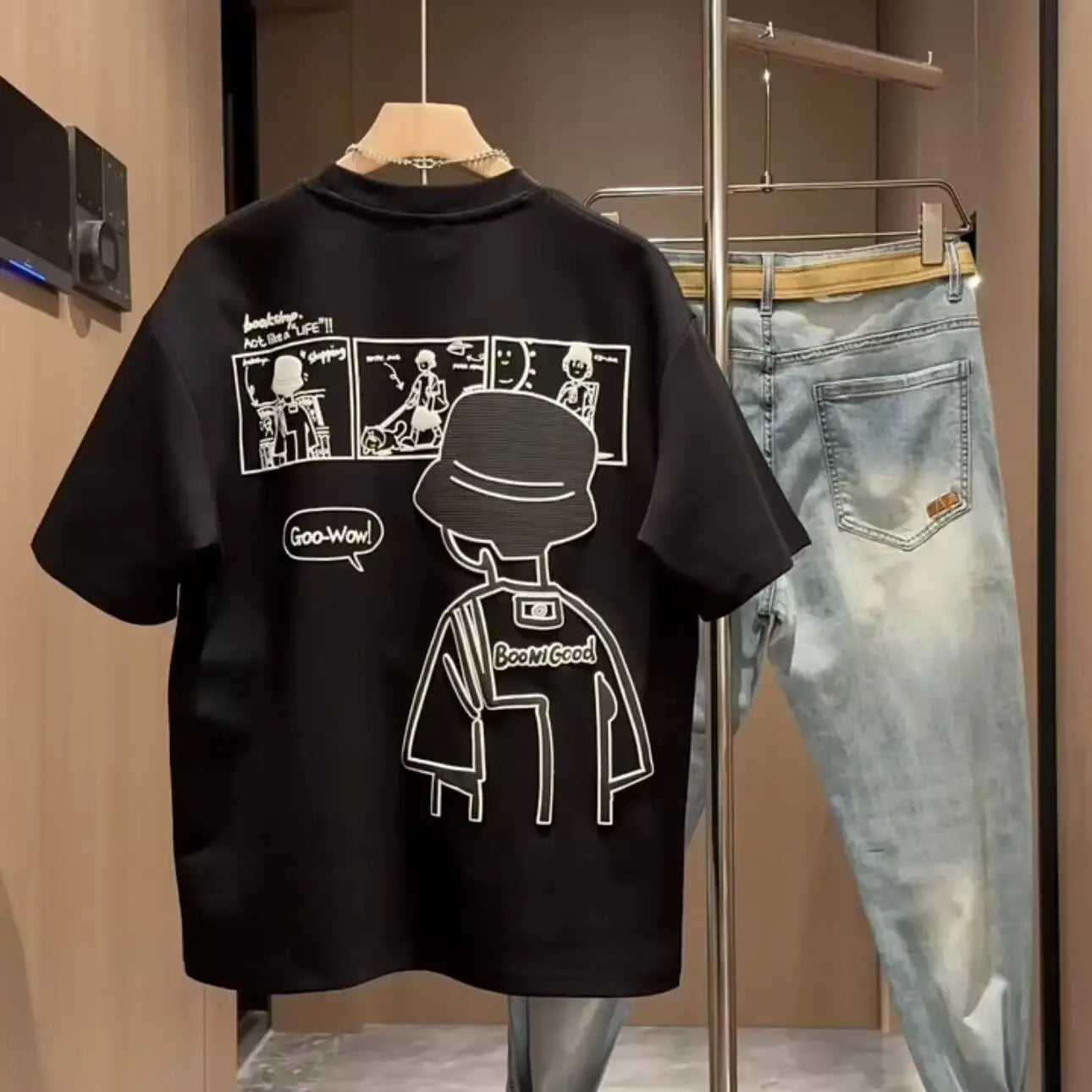 T-shirt Uomo Casual – Stampa Moda Estate in Cotone null