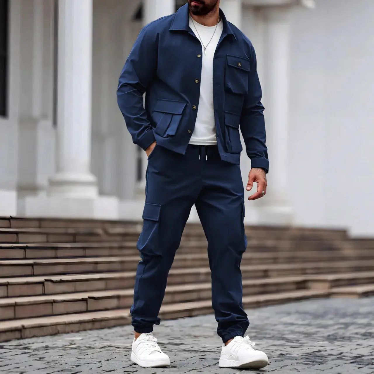 "Completo giacca e pantaloni cargo" 👖🧥 All You Need