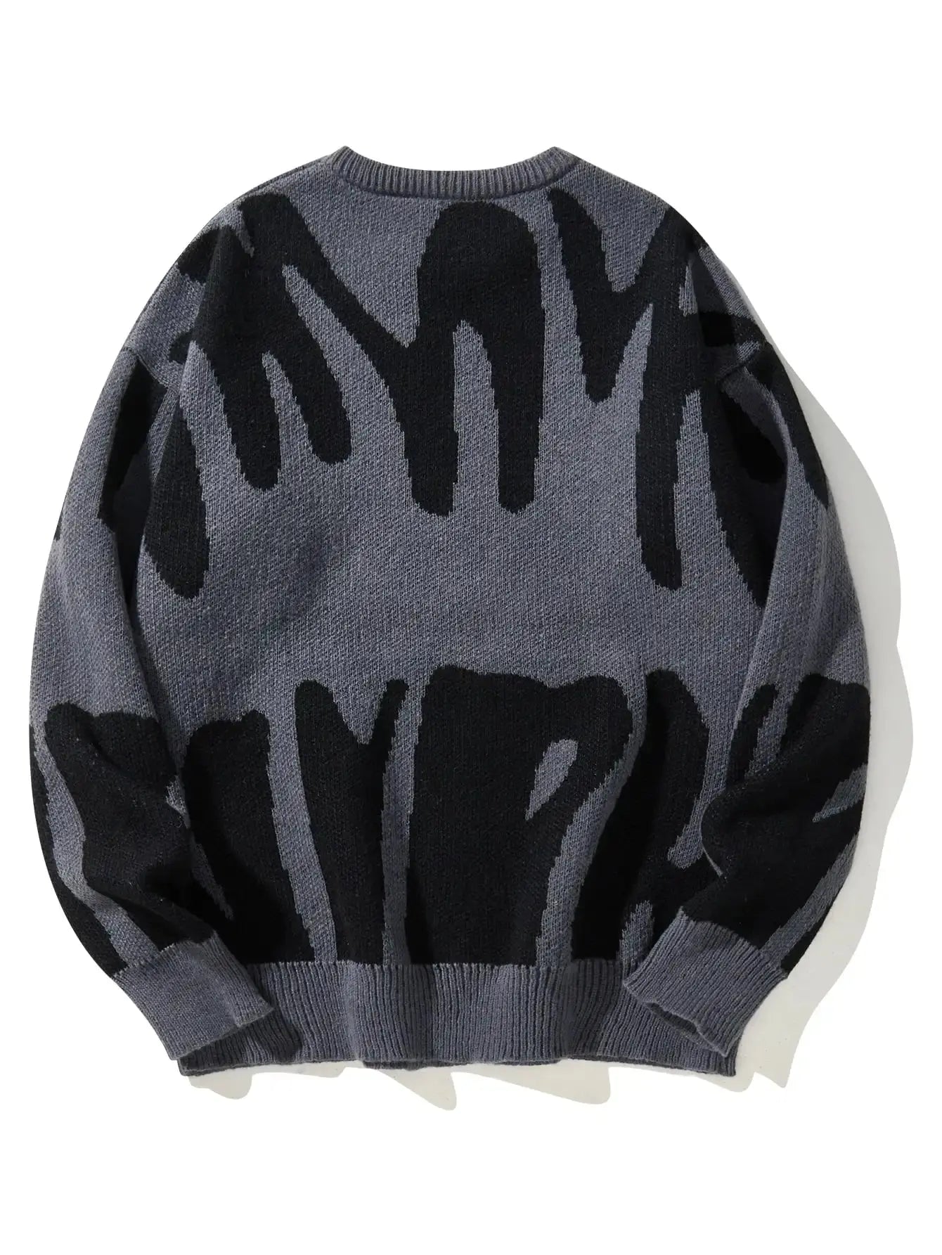 Maglione grigio con pattern astratto nero" 🖤 All You Need