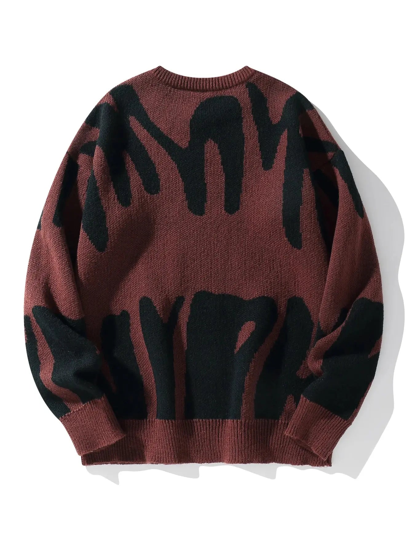 Maglione grigio con pattern astratto nero" 🖤 All You Need