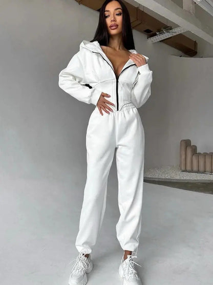 "Completo sportivo donna verde oliva con zip e vita aderente" All You Need