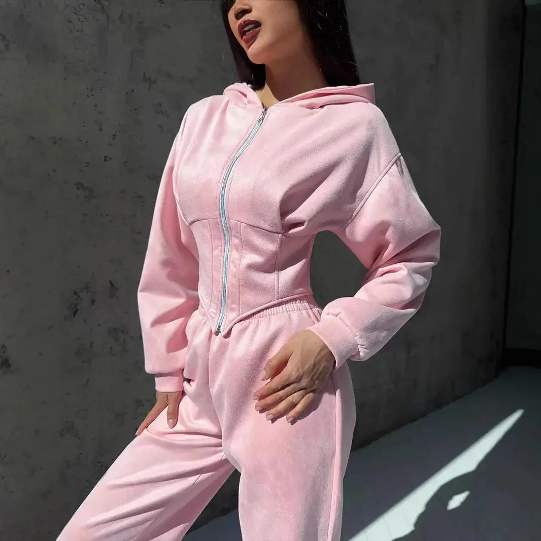 "Completo sportivo donna verde oliva con zip e vita aderente" All You Need