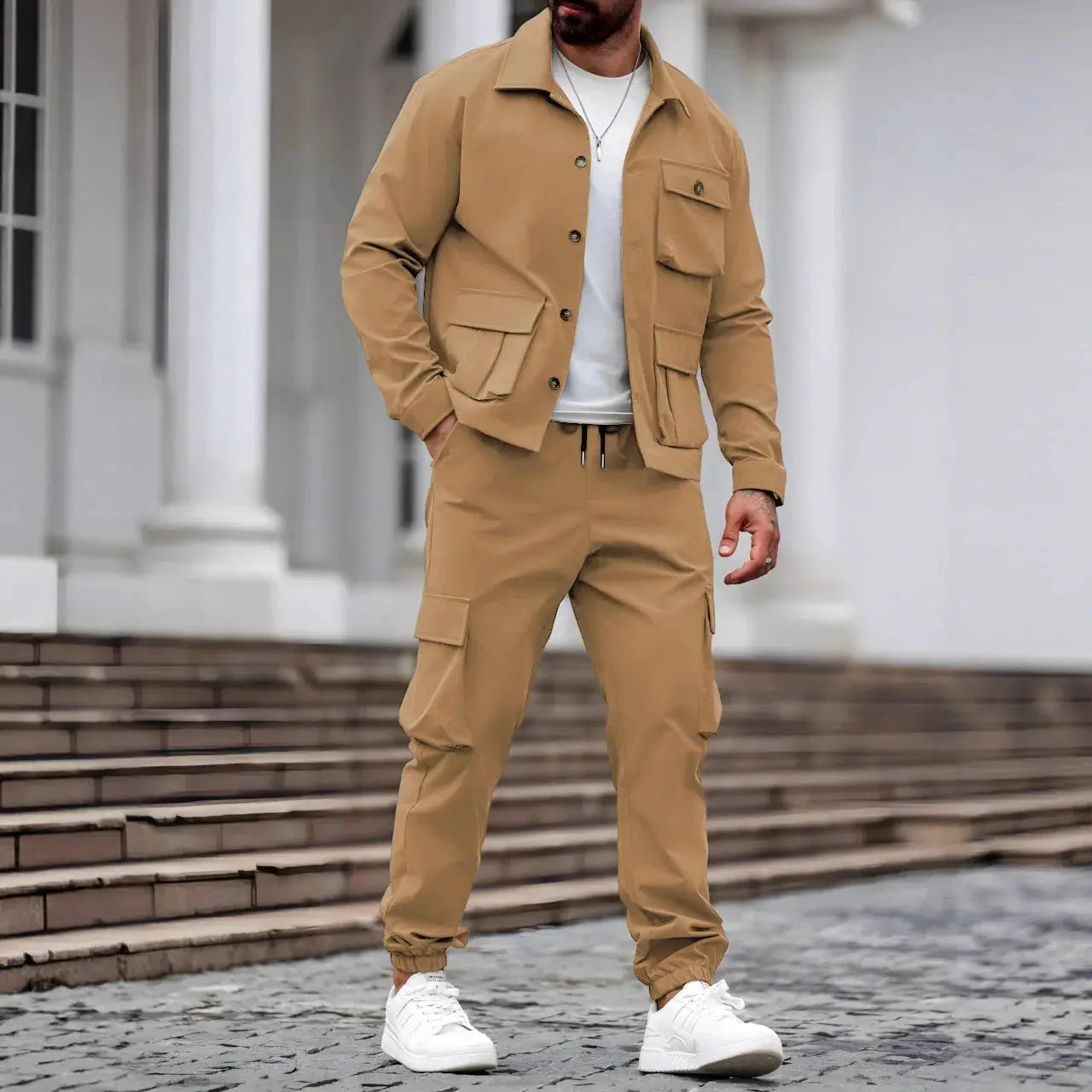 "Completo giacca e pantaloni cargo" 👖🧥 All You Need