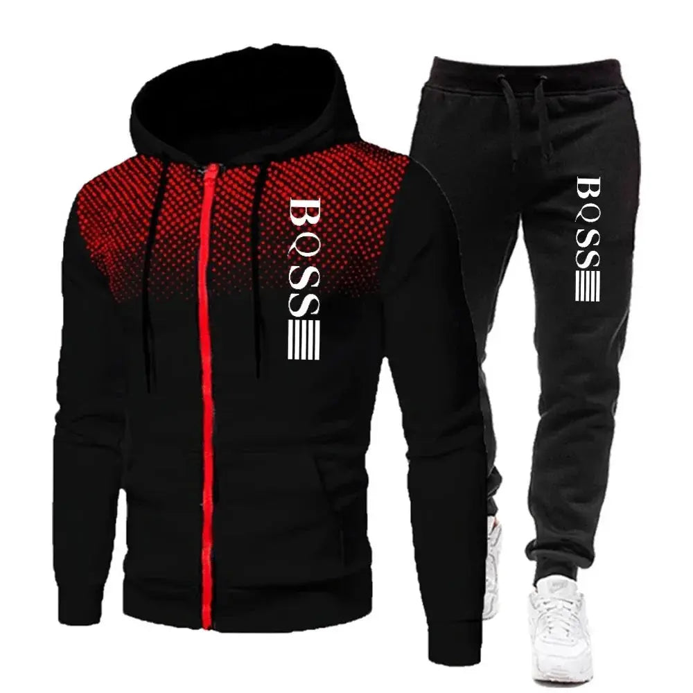 "Completo sportivo nero BOSS con felpa e pantaloni coordinati" All You Need