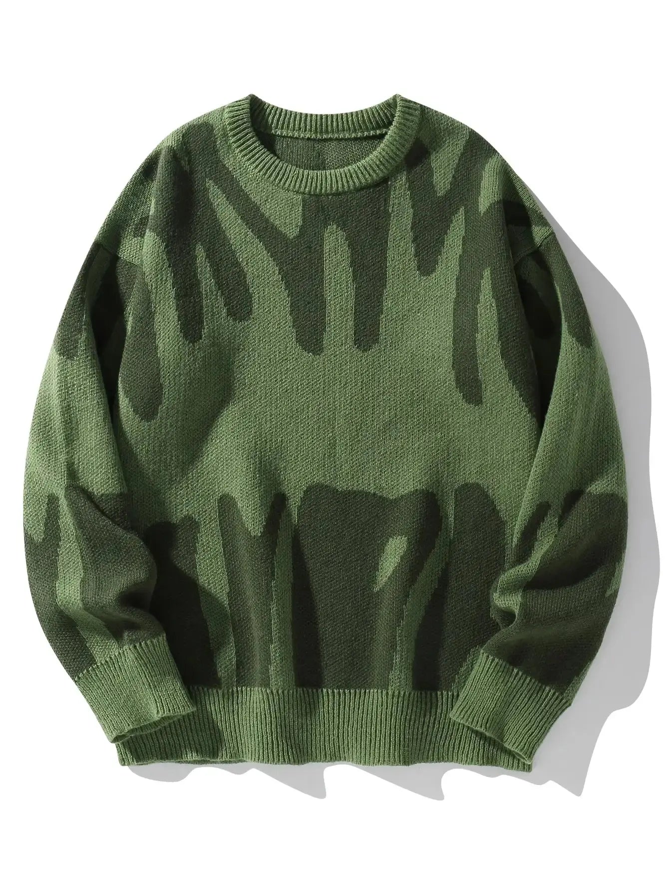 Maglione grigio con pattern astratto nero" 🖤 All You Need