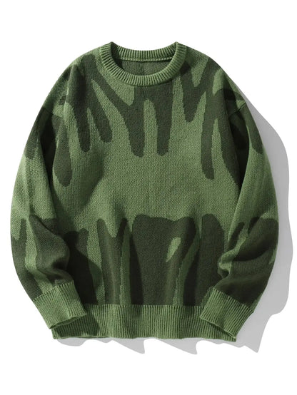 Maglione grigio con pattern astratto nero" 🖤 All You Need