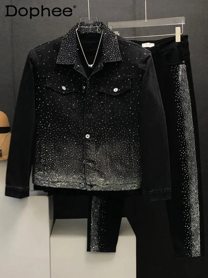 "Completo giacca e pantalone nero sfumato con dettagli glitter" ✨ All You Need