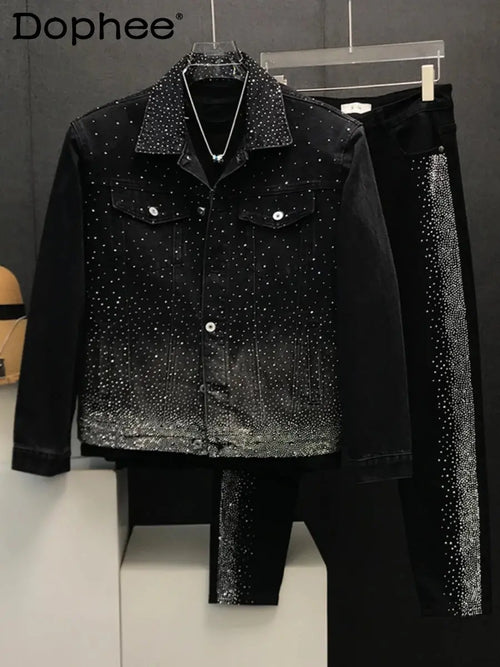 "Completo giacca e pantalone nero sfumato con dettagli glitter" ✨ All You Need