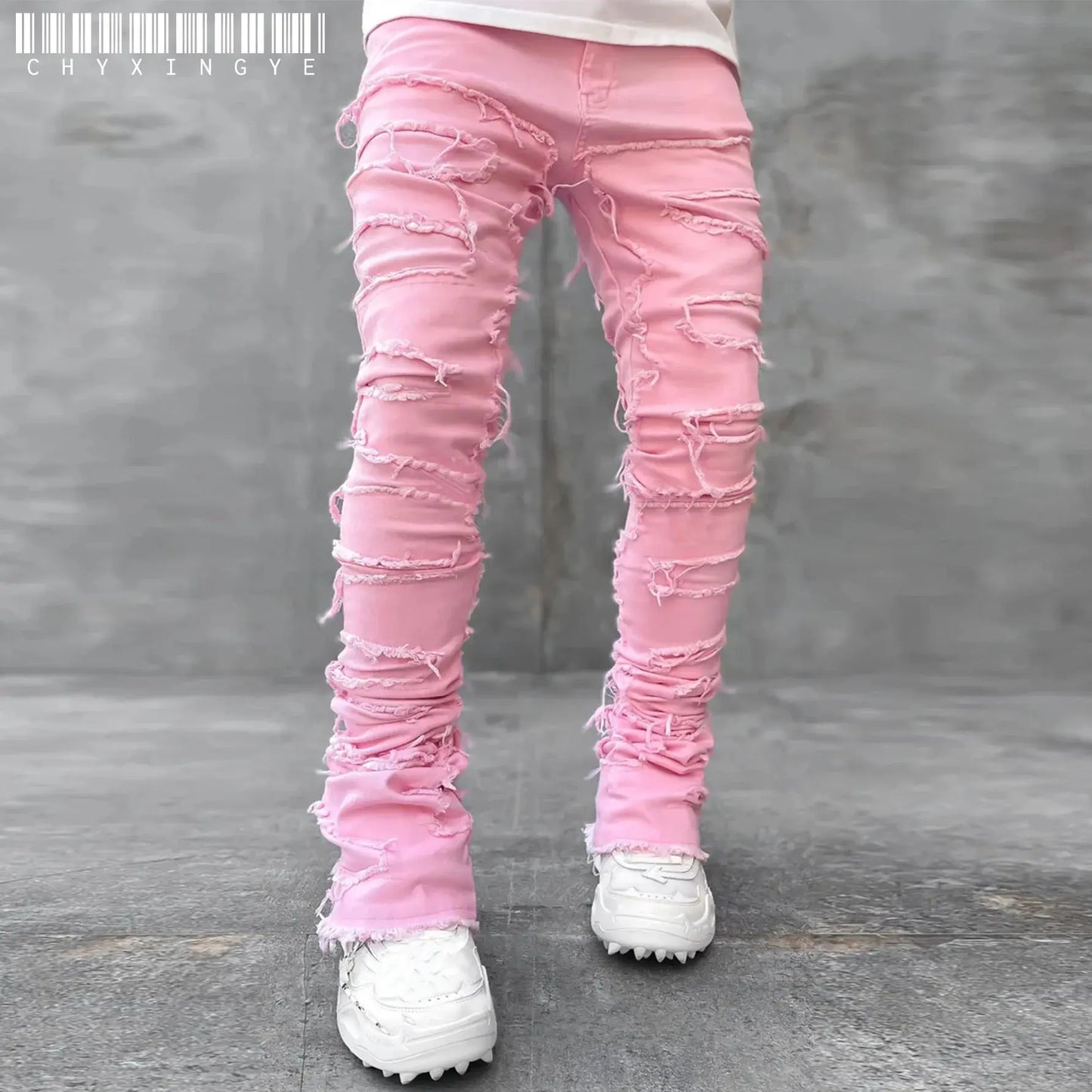 "Jeans uomo azzurri strappati con dettagli distressed" All You Need