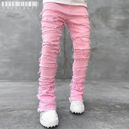 "Jeans uomo azzurri strappati con dettagli distressed" All You Need
