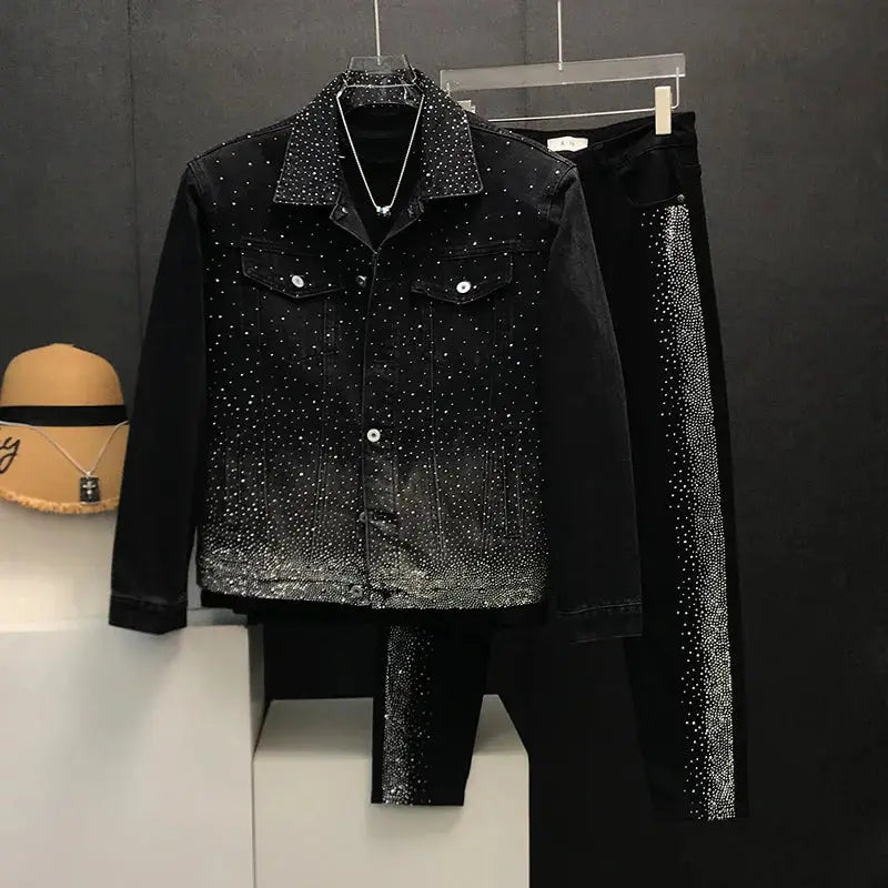 "Completo giacca e pantalone nero sfumato con dettagli glitter" ✨ All You Need