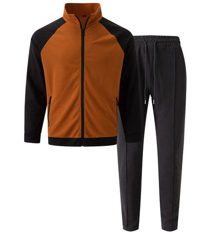 “Completo Uomo Casual Primavera/Autunno – Giacca con Zip e Colletto a Rever + Pantaloni 9/10 Elastico in Vita” All You Need