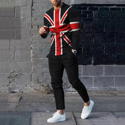 "Outfit casual uomo con maglia Union Jack e pantaloni neri" All You Need