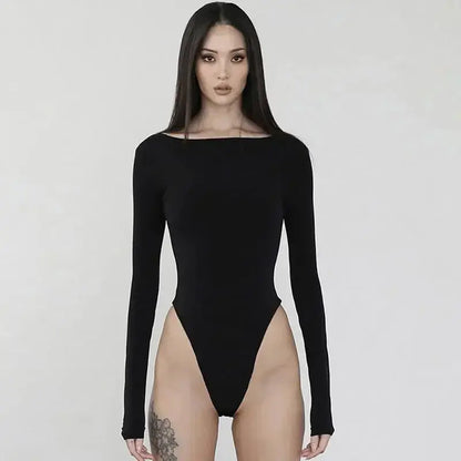 🖤 Body Donna Nero a Maniche Lunghe – Basic Elegante All You Need