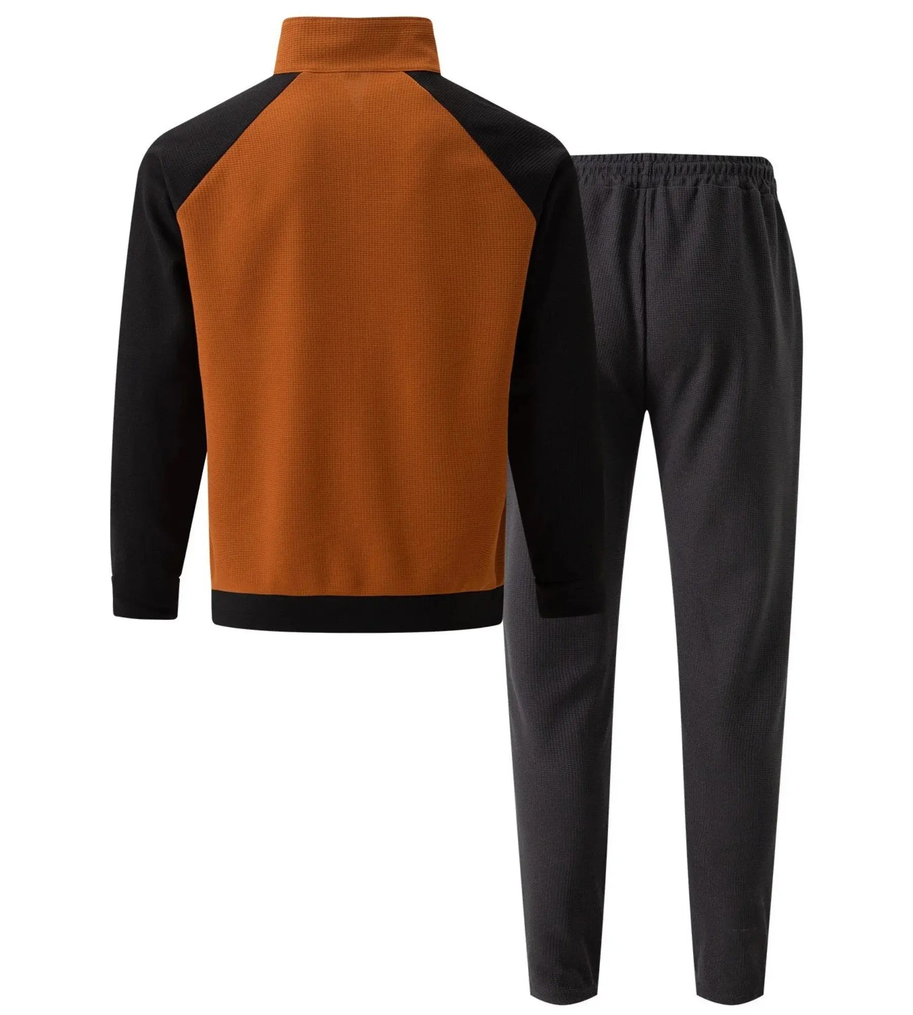 “Completo Uomo Casual Primavera/Autunno – Giacca con Zip e Colletto a Rever + Pantaloni 9/10 Elastico in Vita” All You Need