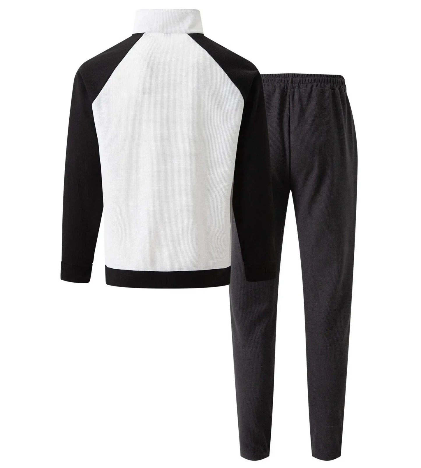 “Completo Uomo Casual Primavera/Autunno – Giacca con Zip e Colletto a Rever + Pantaloni 9/10 Elastico in Vita” All You Need
