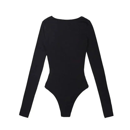 🖤 Body Donna Nero a Maniche Lunghe – Basic Elegante All You Need