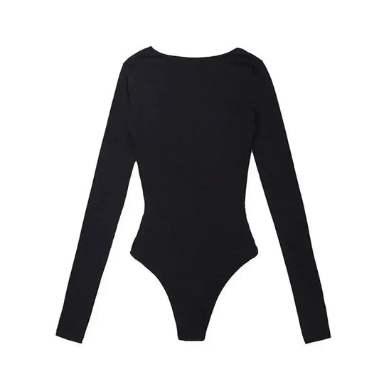 🖤 Body Donna Nero a Maniche Lunghe – Basic Elegante All You Need