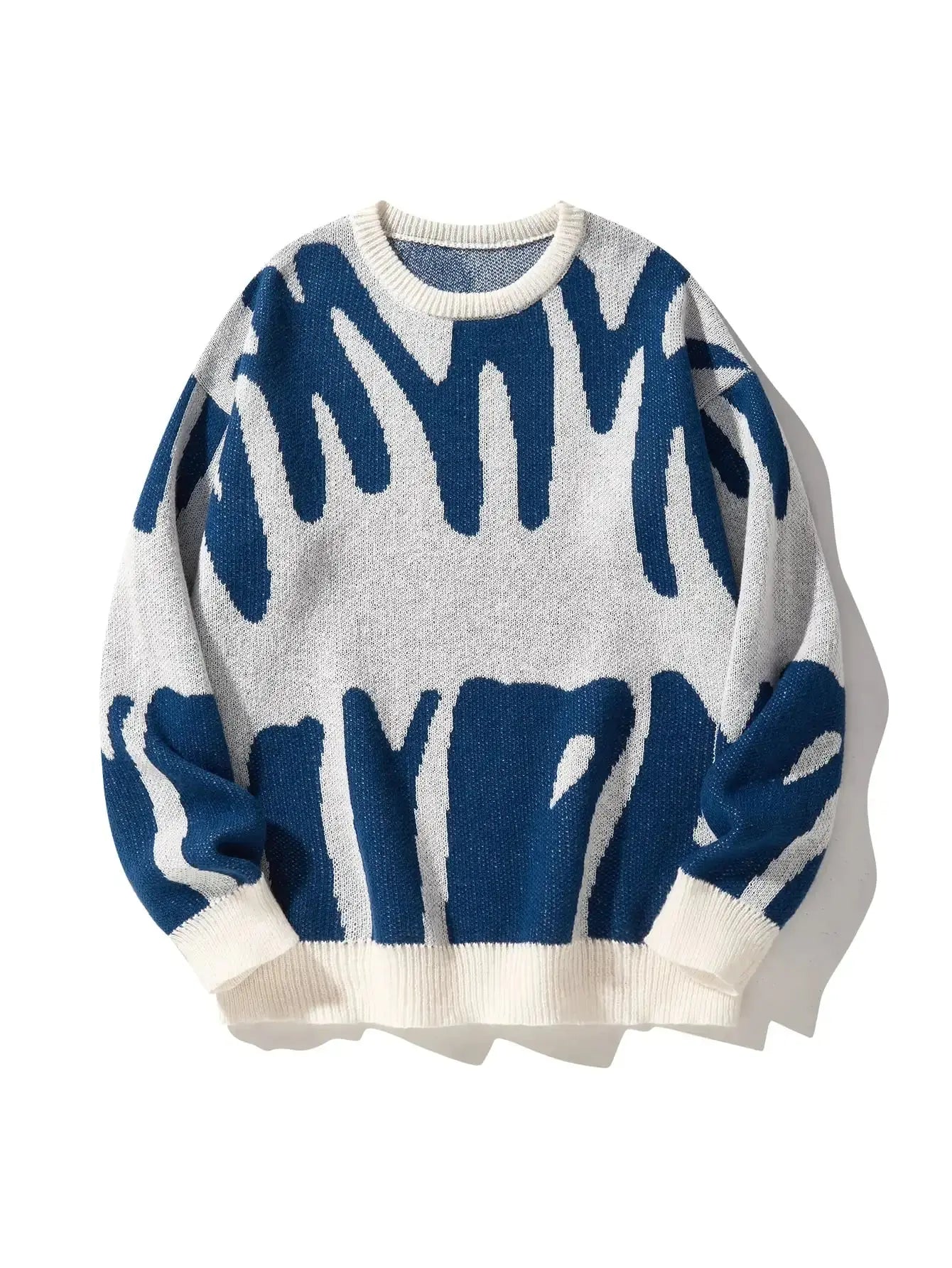 Maglione grigio con pattern astratto nero" 🖤 All You Need