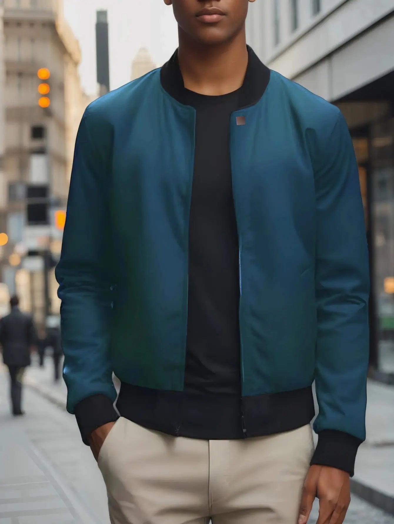 "Giacca nera leggera stile bomber minimal" All You Need