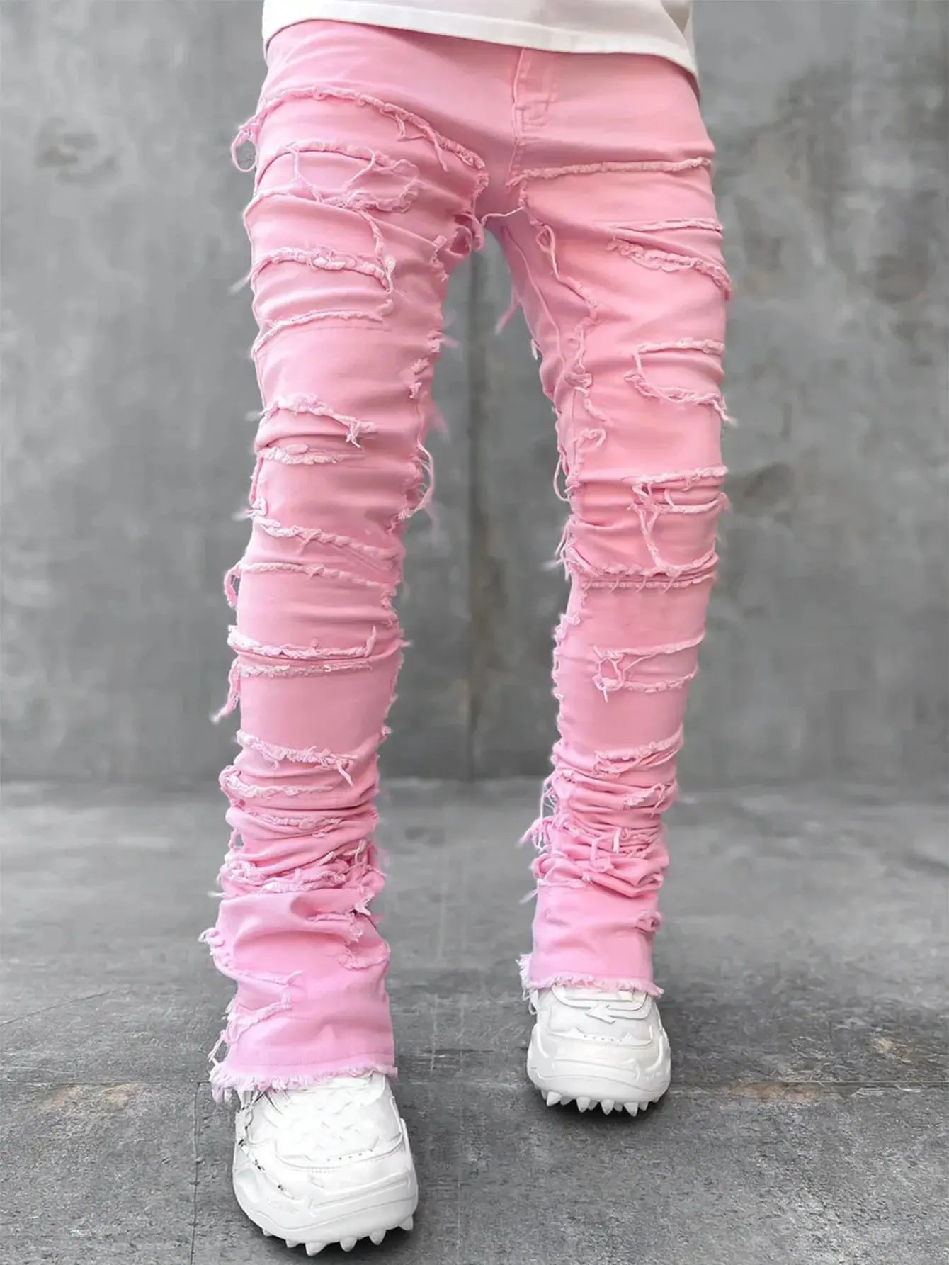 "Jeans uomo azzurri strappati con dettagli distressed" All You Need