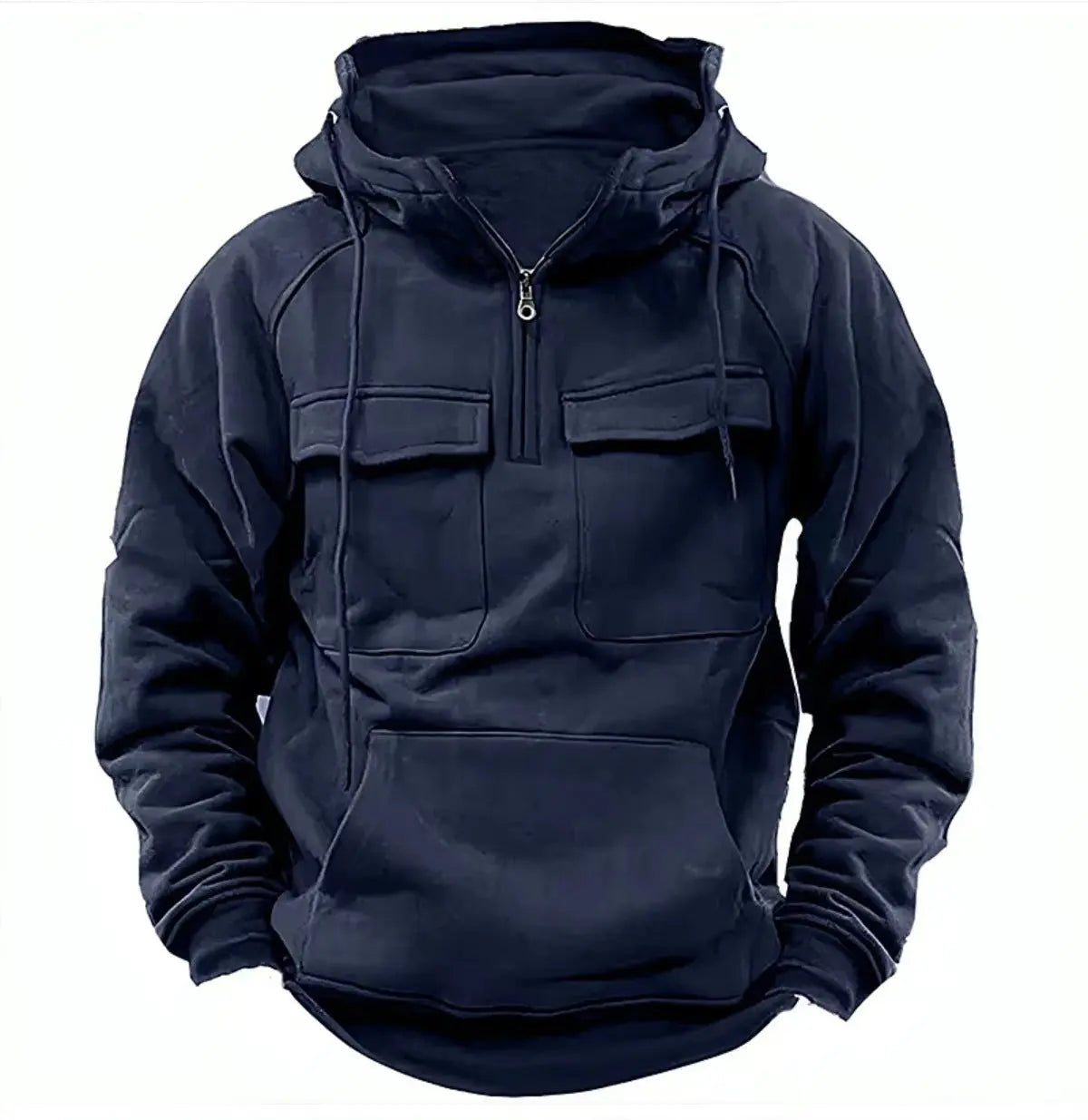 Men’s Zip-Up Sweatshirt – Everyday Hoodie with Drawstring & Kangaroo Pocket - All You Need
