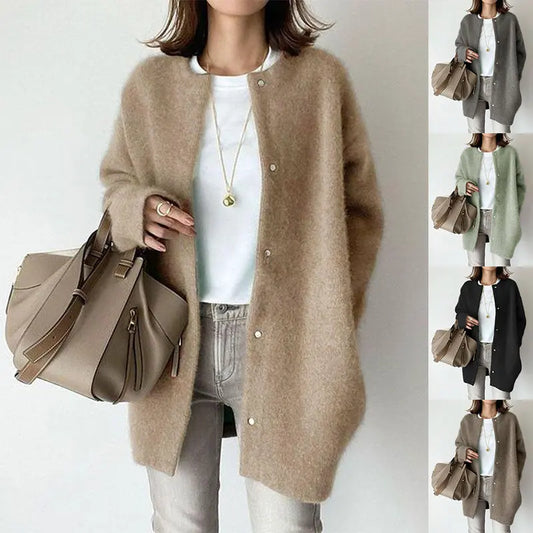 Women’s Knitted Cardigan – Casual Single-Breasted Outerwear for Spring/Autumn - All You Need