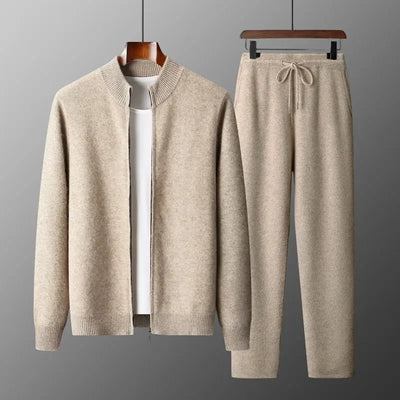 Men’s Fashion Wool Cardigan – Thick Double-Strand Sweater