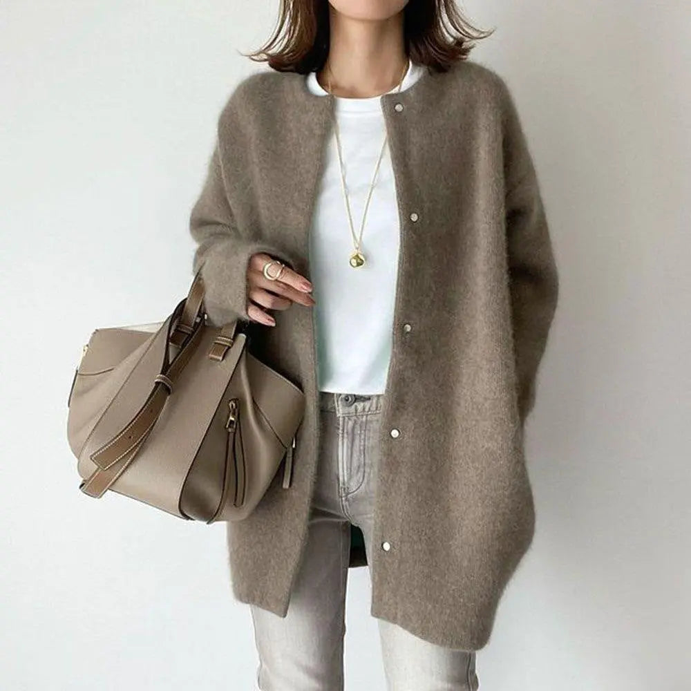 Women’s Knitted Cardigan – Casual Single-Breasted Outerwear for Spring/Autumn - All You Need