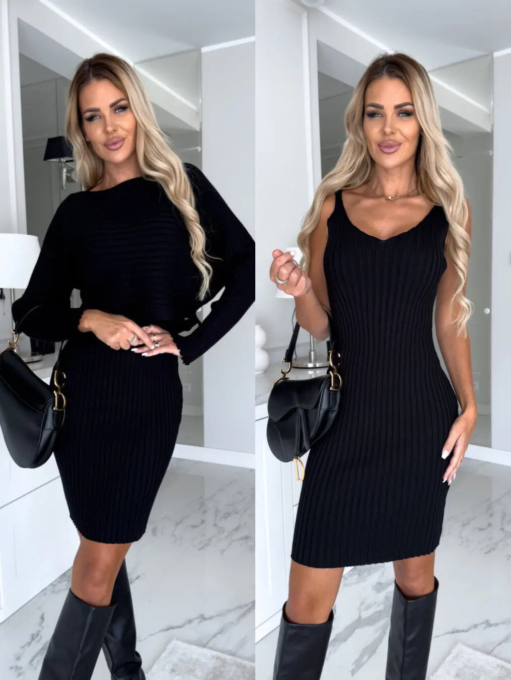 🌸 Set elegante donna – Top maniche lunghe e gonna aderente, outfit chic per ogni occasione null