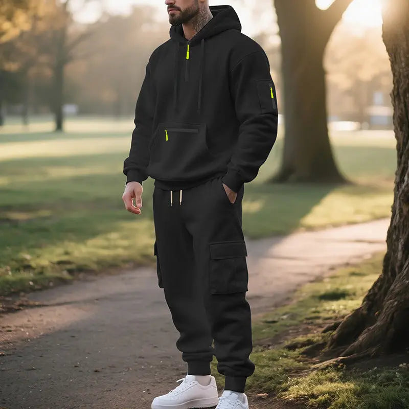 Set Uomo Sport & Leisure – Felpa con Cappuccio + Jogger Comodi All You Need
