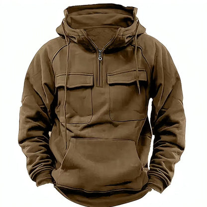 Men’s Zip-Up Sweatshirt – Everyday Hoodie with Drawstring & Kangaroo Pocket - All You Need
